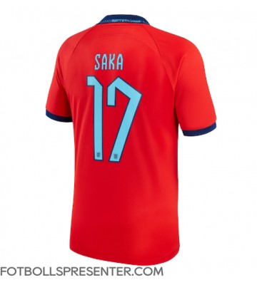 England Bukayo Saka #17 Borta Matchtröja VM 2022 Kortärmad